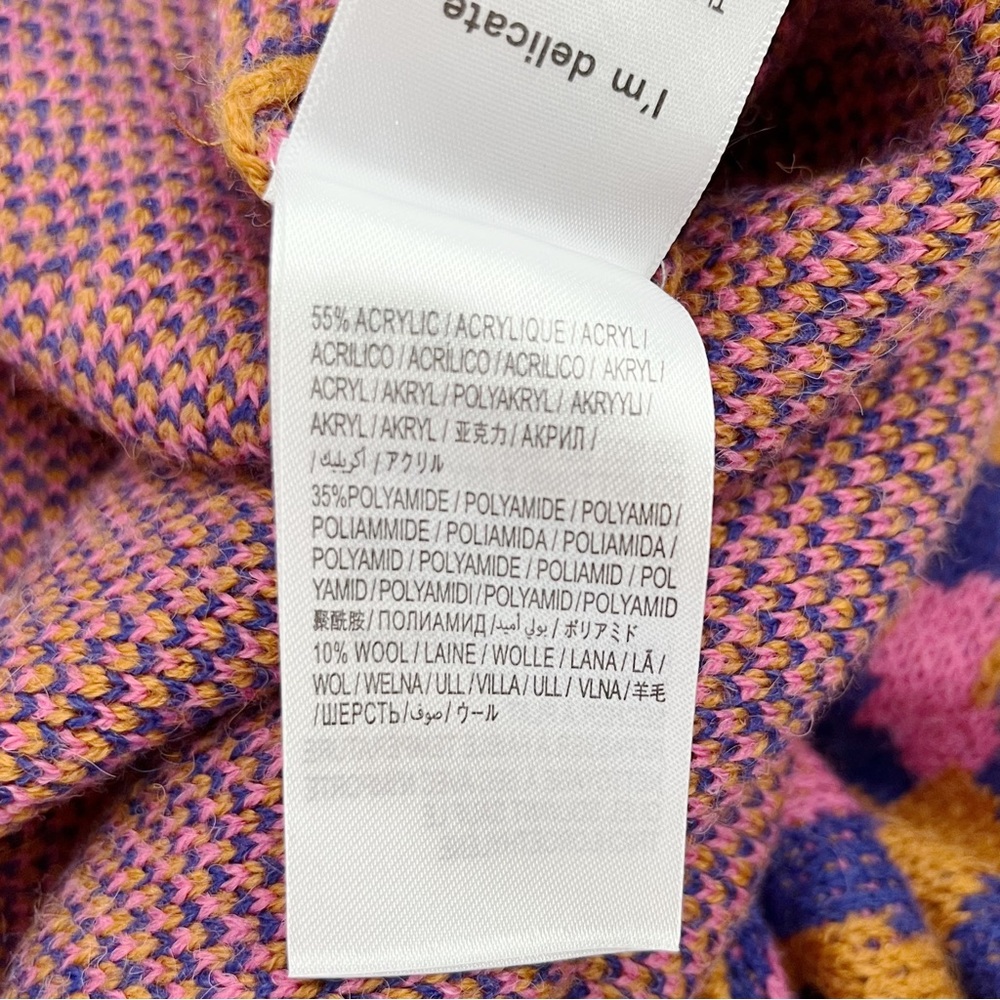 *SOLD* Farm Rio Leopard Pop Caramel Sweater Balloon Sleeves Wool Blend, Medium - Picture 13 of 15